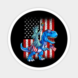 Dino Statue Of Liberty 4Th Of July Magnet